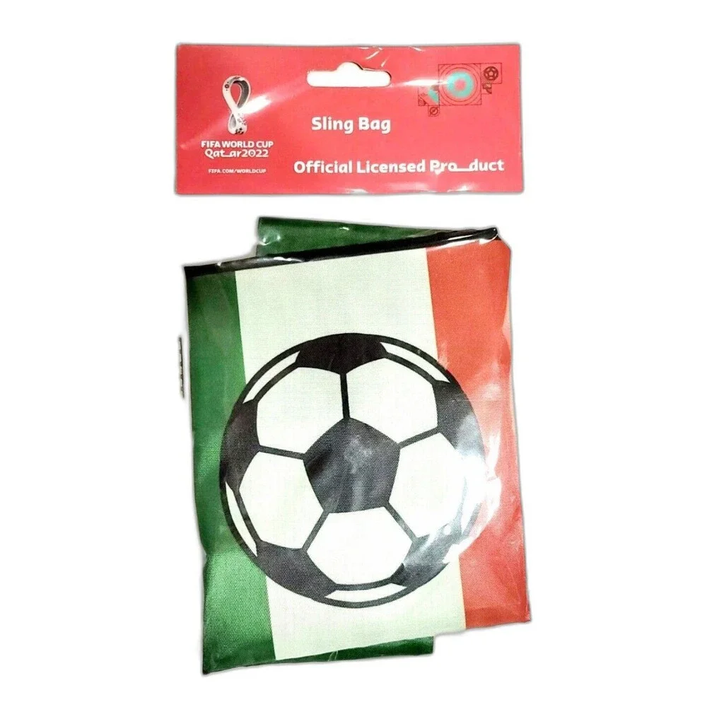4-pack FIFA World Cup 2022 MEXICO Sling Bag 17x13.5 Soccer Drawstring Backpack